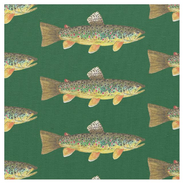 Tela Guapo pescador de trucha marrón (De cerca)