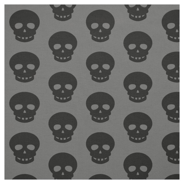 Tela Guay Black Skulls Polka Dots (Retal)