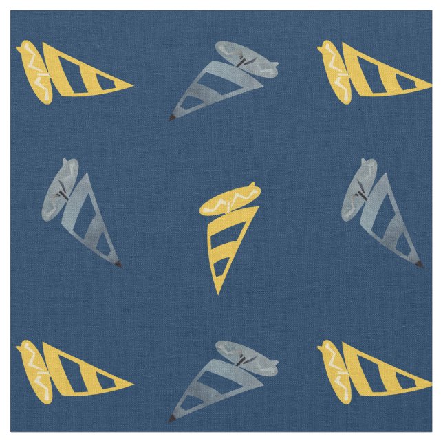 Tela Guay Yellow Blue Windsurf Sport Fabric (De cerca)