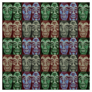 Tela Guerreros mayas - diseño pintado de surrealismo