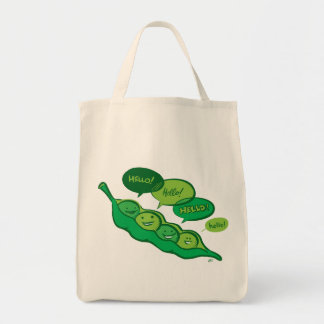 Tela Guisantes en un bolso de la vaina (hola)