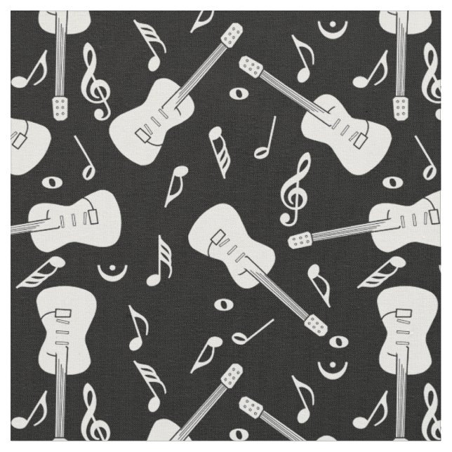 Tela Guitar Lines Music Notes (De cerca)