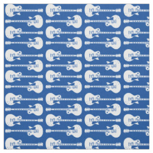 Tela Guitarras Eléctricas Gráfico en Blanco