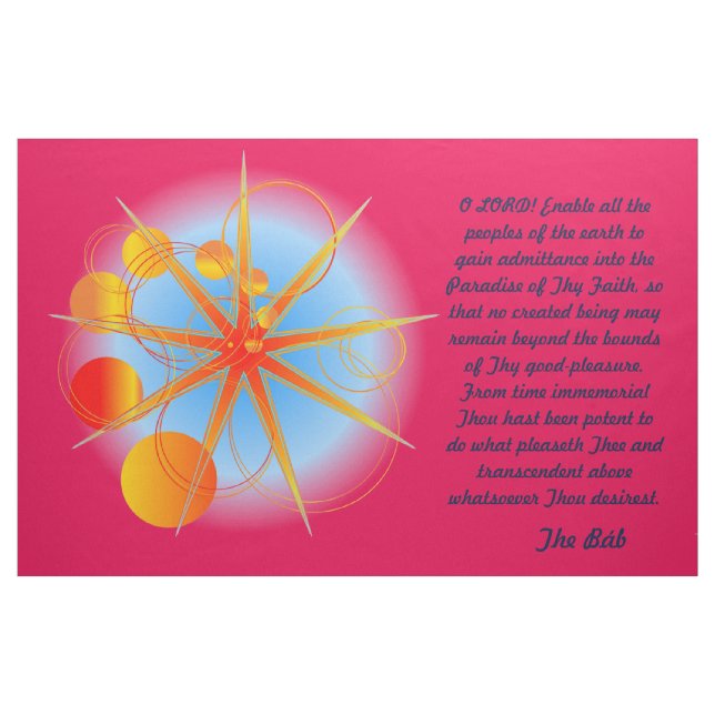 Tela Habilitar a todos los pueblos de la Tierra ("Cuarto gordo" (fat quarter))