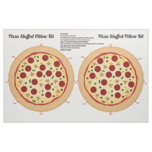 Tela Haga su propia almohada rellena pizza