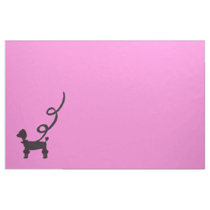 Tela Haga un rosa de la falda del caniche