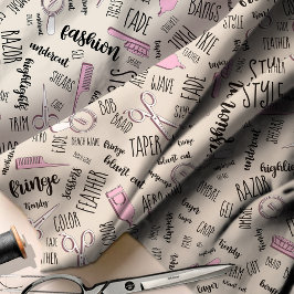 Tela Hair Stylist Text and Tools Pink2 ID749