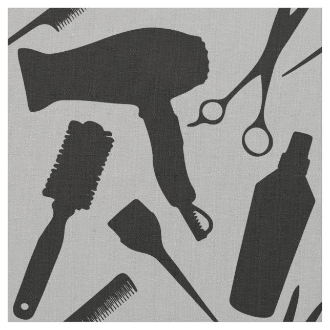 Tela Hairstylist Hair Salon de Herramientas Gris Black (De cerca)