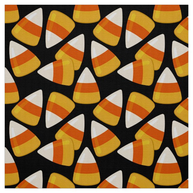 Tela Halloween Candy Corn Black (Retal)