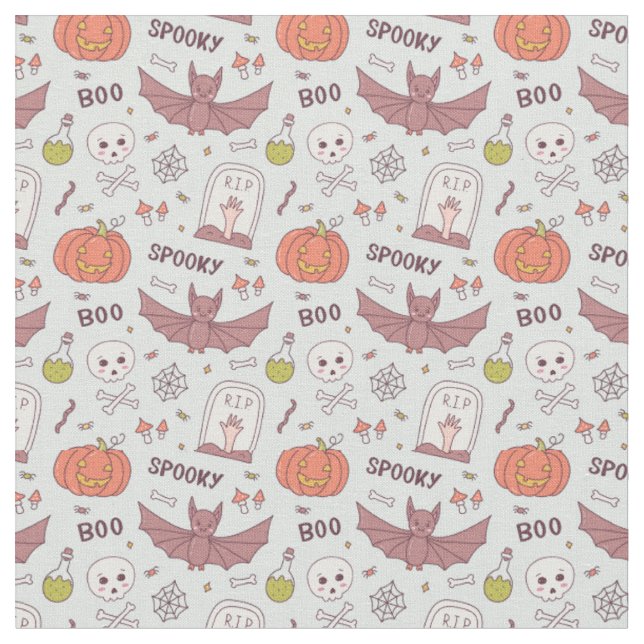 Tela Halloween fantasmal (De cerca)