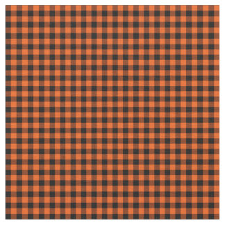 Tela Halloween Gingham 01-Naranja-tela negra