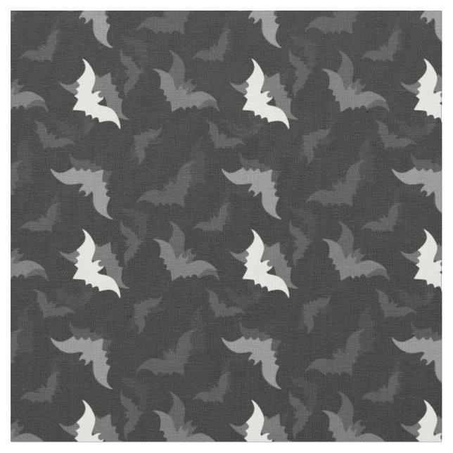 Tela halloween goth black bats (De cerca)