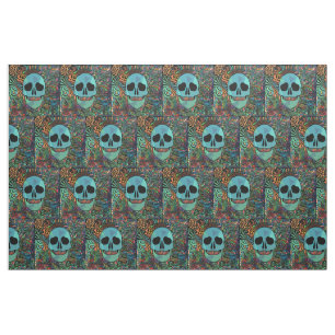 Tela Halloween Hippie Skull Thunder_Cove