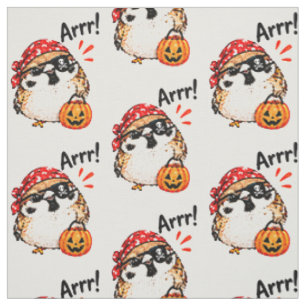 Tela Halloween Lindo Pequeño Pirata Gorrión Pájaro Chib