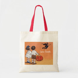 Tela Halloween lindo vintage truco de bolso de loot