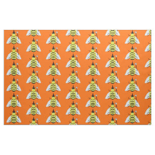 Tela Halloween Magic Bee Witch Naranja