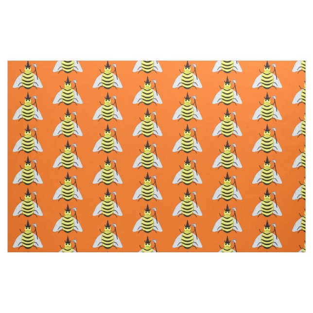 Tela Halloween Magic Bee Witch Naranja ("Cuarto gordo" (fat quarter))