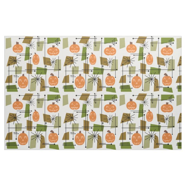 Tela Halloween Mid Century Moderno ("Cuarto gordo" (fat quarter))