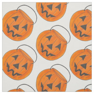 Tela Halloween Naranja truco o cubo de calabaza para tr