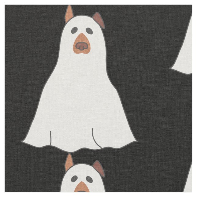 Tela halloween perro fantasma adorable (De cerca)