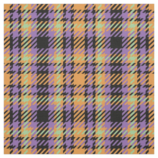 Tela Halloween Plaid Tartan (Retal)
