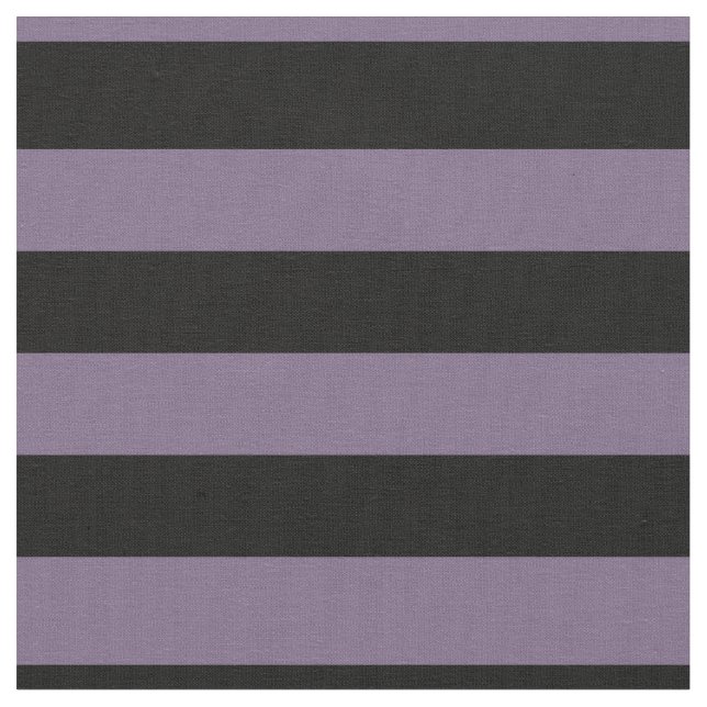 Tela Halloween Purple y Black Bold Stripes Fabric (De cerca)