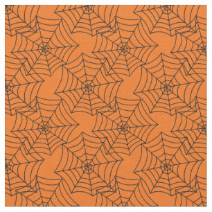 Tela Halloween Spider Naranja web
