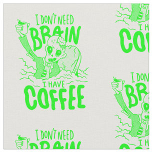 Tela halloween verde ácido café beber zombie