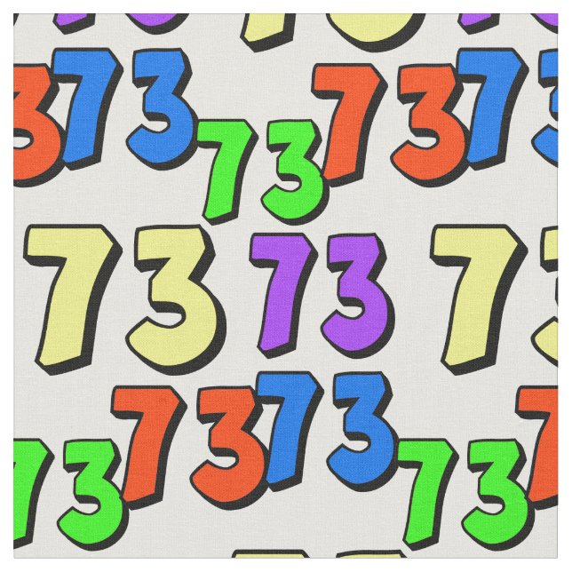 Tela Ham Radio Colorful 73 Fabric (De cerca)