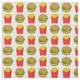 Tela Hamburguesas divertidas y papas fritas