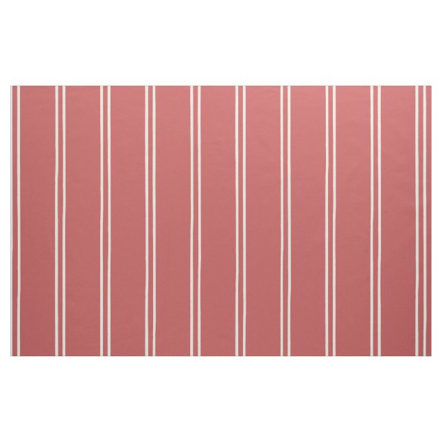 Tela Hand Drawn Farmhouse Stripes | Faded Rust Red ("Cuarto gordo" (fat quarter))