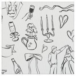 Tela hand drawn wedding marriage bridal toile