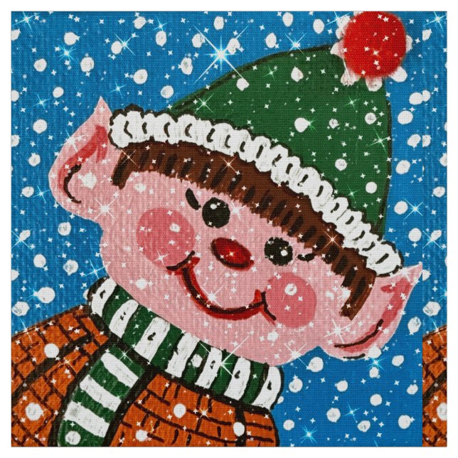 Tela Happy Elf Fabric (Retal)