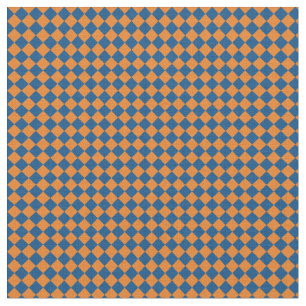 Tela Harlequin azul y anaranjado