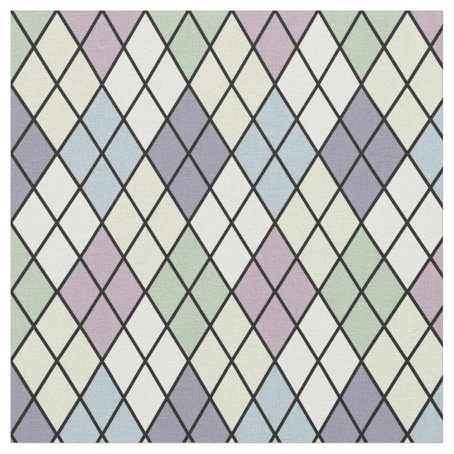 Tela Harlequin en colores pastel Argyle (De cerca)