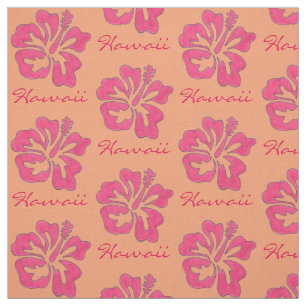 Tela Hawai Tropical Pink Hibiscus Flower Hawaii