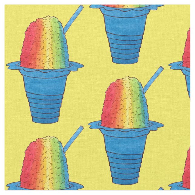 Tela Hawaii: helado helado de hielo en el arco iris (De cerca)