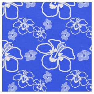Tela Hawaiian azul del hibisco