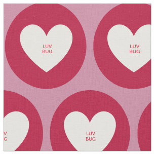 Tela Heart Red Luv Bug Fabric