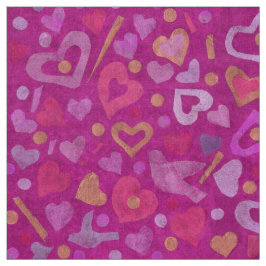 Tela Hearts Love Día de San Valentín Collage Pattern Fu