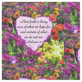 TELA HEBREWS 11:1 DISEÑO FLORAL
