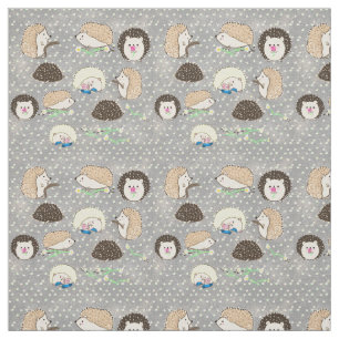Tela Hedgehog Fabric - arte de critter lindo de LeahG