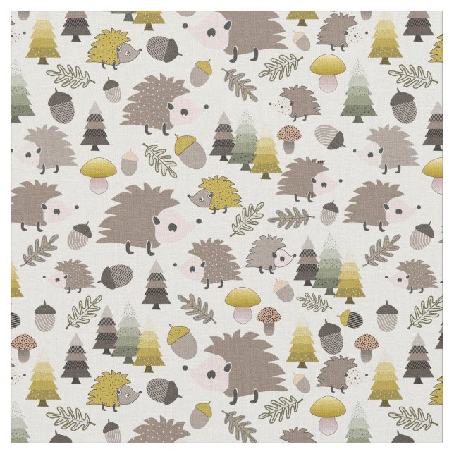 Tela Hedgehogs Nocturnal de Woodland (De cerca)