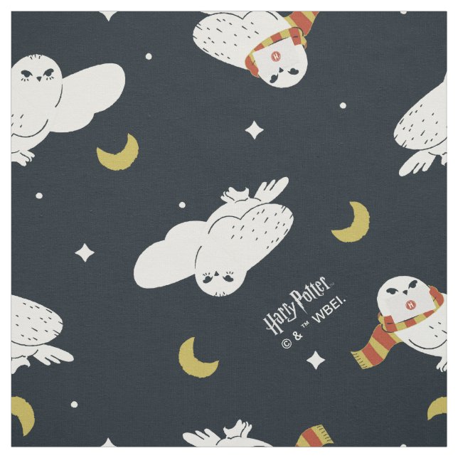 Tela Hedwig Nighttime Moonlight Pattern (Retal)