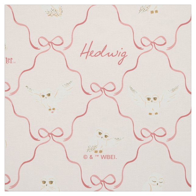 Tela Hedwig Pink Ribbon Pattern (Retal)