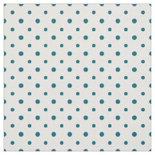 Tela Hefalex Navy Blue Polka Dots on White Fabric