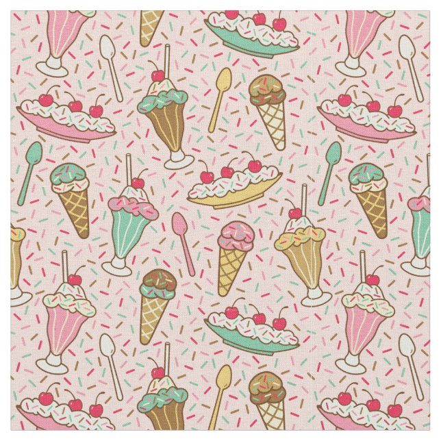 Tela Helado de fresa (De cerca)