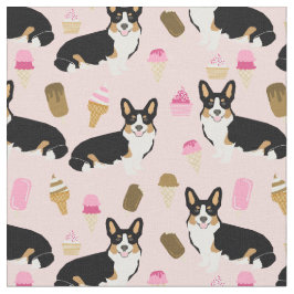 Tela Helado rosa Tri Corgi