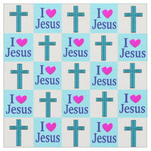 TELA HERMOSA CRUZ AZUL ME ENCANTA JESÚS FABRIC