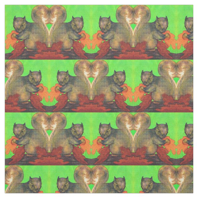 Tela hermosa huella de ardilla (Retal)